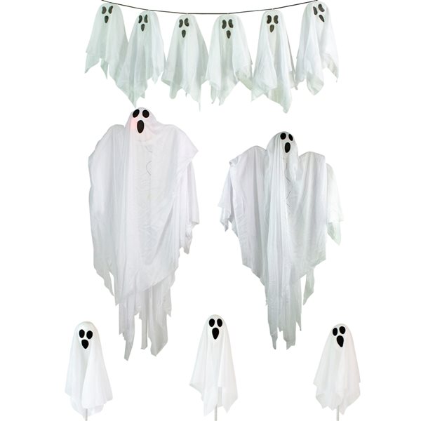 Northlight Lighted Ghosts with Twinkling White Incandescent Lights ...
