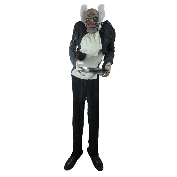 Northlight 65-in Animatronic Lighted Moaning Butler Lifesize Greeter