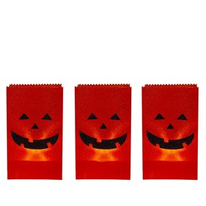 Northlight White Electrical Outlet Jack-O'-Lantern Halloween Pathway Markers - Set of 3