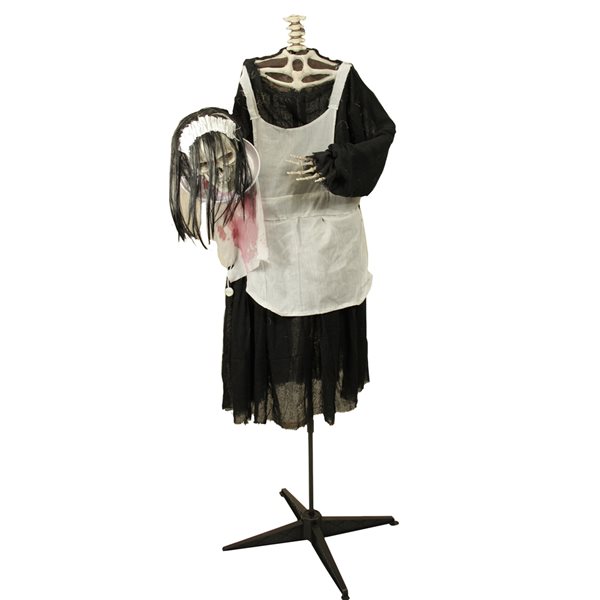 Northlight 57-in Animatronic Lighted Talking Skeleton Maid Lifesize Greeter