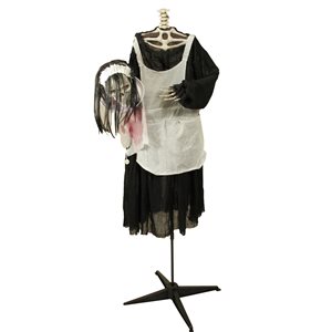 Northlight 57-in Animatronic Lighted Talking Skeleton Maid Lifesize Greeter