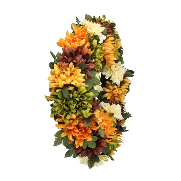 Northlight 19.5-in Chrysanthemum Artificial Fall Wreath 32915438 | RONA