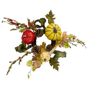 Northlight 13-in Berry Artificial Fall Wreath with Pumpkins and Pinecones
