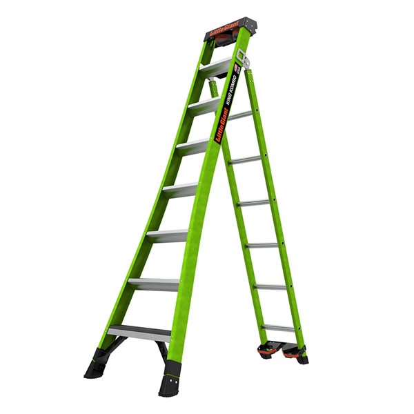 Échelle combinée 3-en-1 King Kombo industriel M8 de 8 pi en fibre de verre par Little Giant Ladder Systems