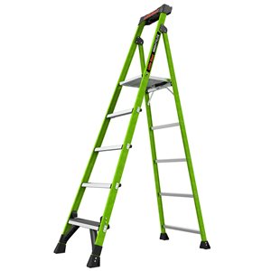 Little Giant Ladder Systems Mightylite™ 2.0 7-ft Fibreglass Type 1AA - 375 lb Capacity Step Ladder with Ground Cue™