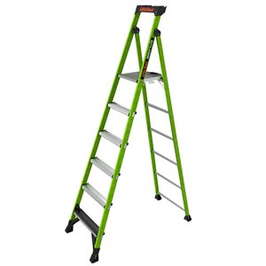 Little Giant Ladder Systems Mightylite™ 2.0 8-ft Fibreglass Type 1AA - 375 lb Capacity Step Ladder with Ground Cue™