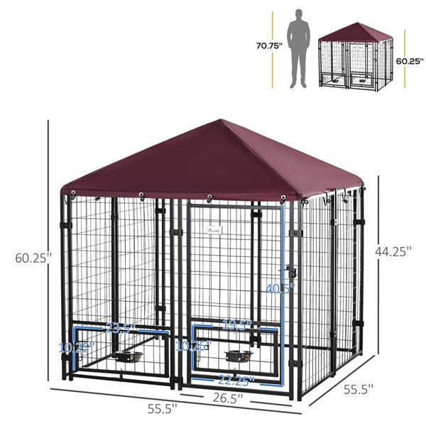 Dog kennel isolation store panels