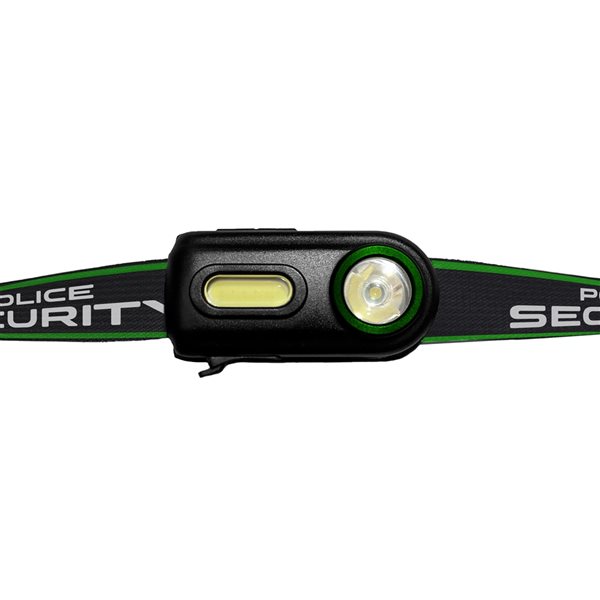 Lampe frontale rechargeable à DEL de 250 lm Colt-R par Police Security Flashlight avec batterie incluse