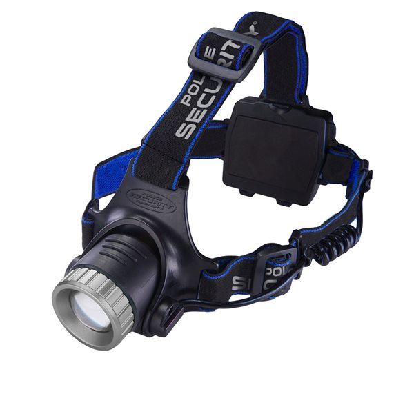 Lampe frontale à DEL de 615 lm Blackout par Police Security Flashlight avec piles incluses