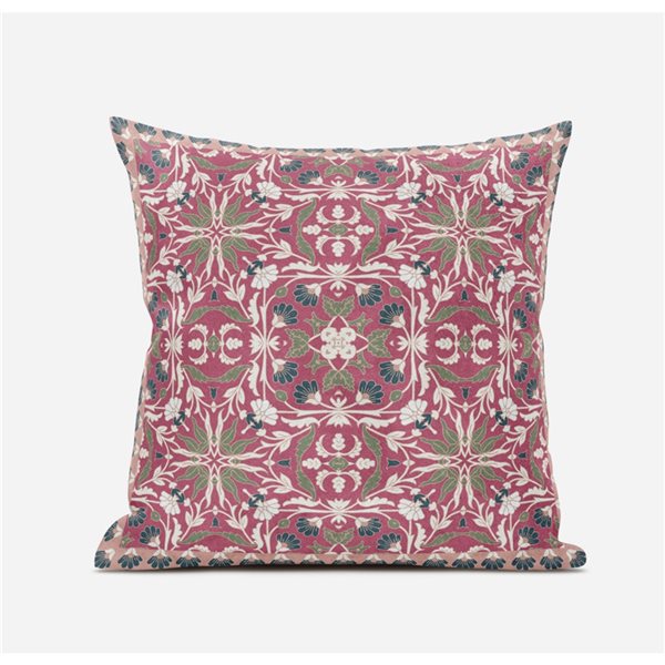 Amrita Sen Jahan Paisley 18-in W x 18-in L Purple/Blue Suede Square Decorative Pillow