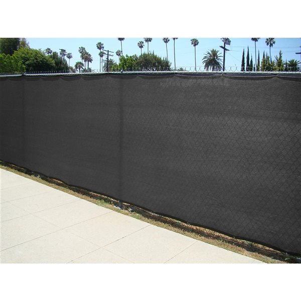 NESTLAND Black 45-in x 50-ft Privacy Fence Screen with Reinforced Grommets