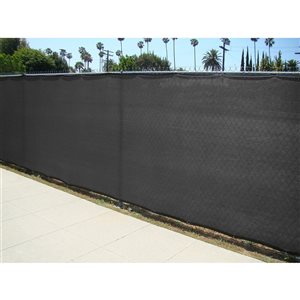 Brise-vue noir pour clôture avec oeillets renforcés de 57 po x 50 pi par NESTLAND