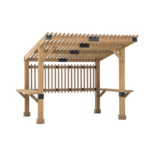 SummerCove 10-ft x 11-ft Cedar Wood Framed Hot Tub Pergola