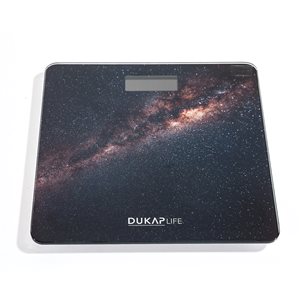 Dukap Life 400-lb Digital Space Black Bathroom Scale with LED Screen Display