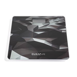 Dukap Life 400-lb Digital Black Bathroom Scale with LED Screen Display