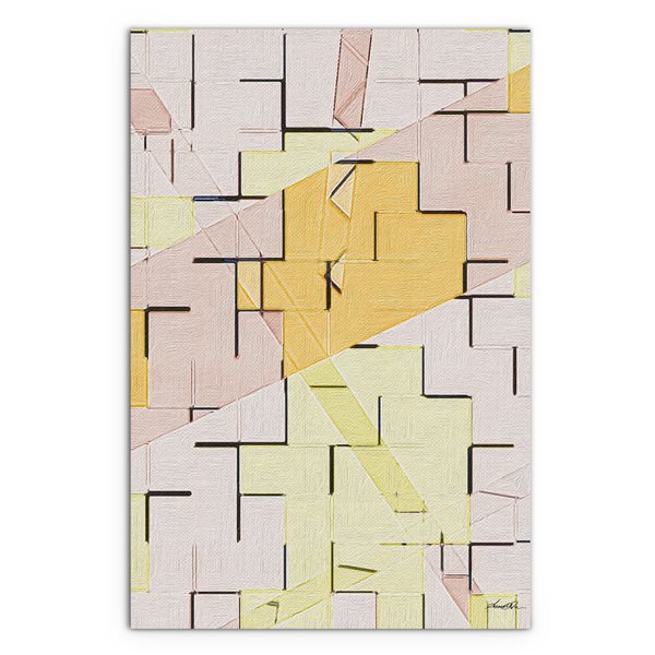 Amrita Sen Frameless Multicolour Pastel Wall 36in x 48in Canvas Print