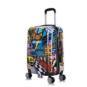 InUSA Prints Lightweight Hardside Spinner Suitcase 20-in - Hollywood Design