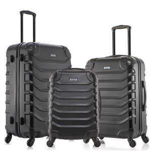 InUSA Endurance Hardside Spinner 3-Piece Luggage Set (20-in/24-in/28-in) - Black
