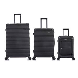 Dukap Tour Black 4-Piece Luggage Set (20/24/28-in)