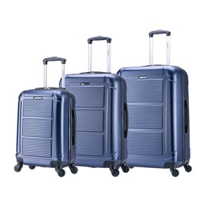 InUSA Pilot Lightweight Hardside Spinner 3-Piece Luggage Set (20-in/24-in/28-in) - Navy Blue
