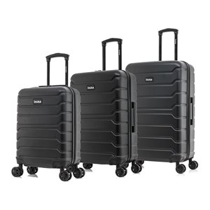 InUSA Trend Hardside Spinner 3-Piece Luggage Set (20-in/24-in/28-in) - Black