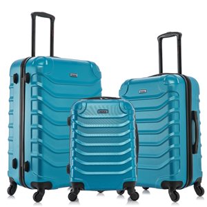 InUSA Endurance Hardside Spinner 3-Piece Luggage Set (20-in/24-in/28-in) - Teal
