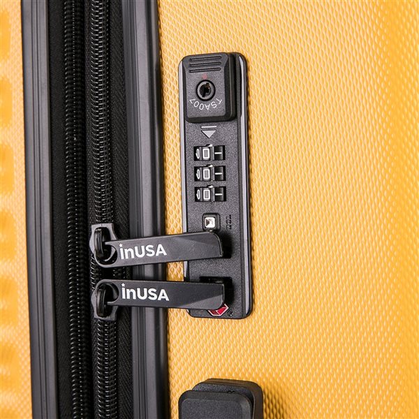 InUSA Ally Lightweight Hardside Spinner Suitcase 24-in - Mustard