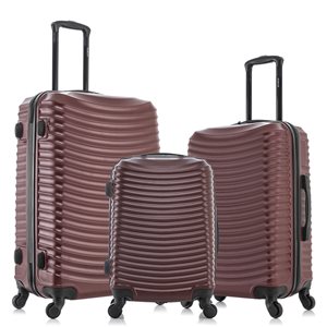 Dukap Adly Lightweight Hardside Spinner 3-Piece Luggage Set (20-in/24-in/28-in) - Wine