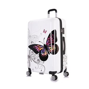 InUSA Prints Lightweight Hardside Spinner Suitcase 28-in - Butterfly Pattern