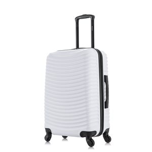 Dukap Adly Lightweight Hardside Spinner Suitcase 24-in - White