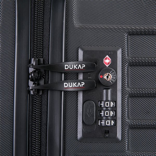 Dukap Tour Lightweight Large 28-in Black Suitcase
