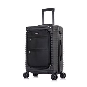 Dukap Tour Lightweight 20-in Suitcase with Integrated USB port - Black