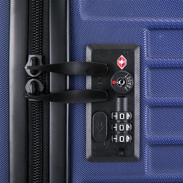 Dukap Tour Lightweight 20in Suitcase with integrated USB port Blue