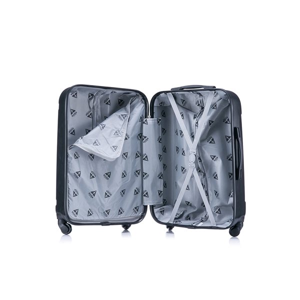 InUSA Pilot Lightweight Hardside Spinner Suitcase 20in Black