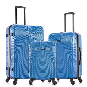 Dukap Inception Lightweight Hardside Spinner 3-Piece Luggage Set (20-in/24-in/28-in) - Blue