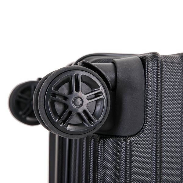 Dukap Tour Lightweight Medium 24-in Black Suitcase