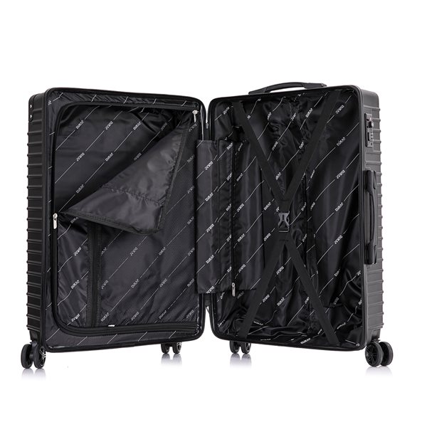 Dukap Tour Lightweight Medium 24-in Black Suitcase