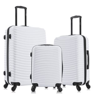 Dukap Adly Lightweight Hardside Spinner 3-Piece Luggage Set (20-in/24-in/28-in) - White