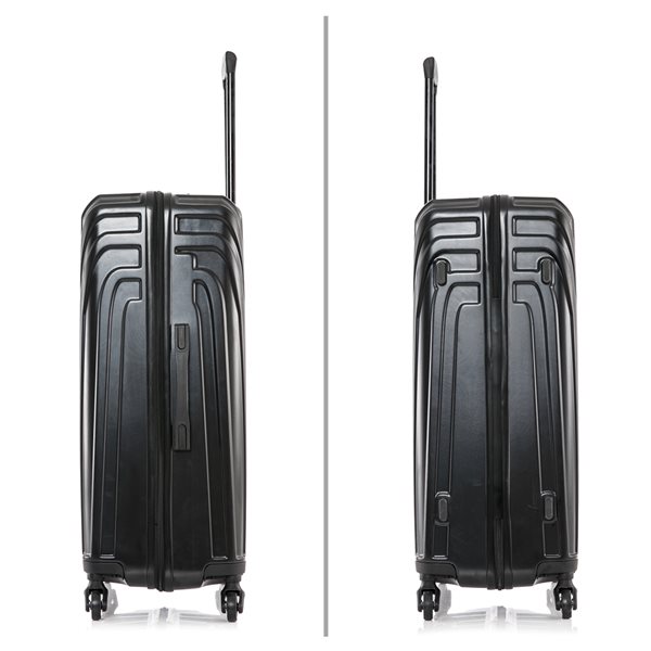 InUSA Vasty Hardside Spinner 3-Piece Luggage Set (20-in/24-in/28-in) - Black