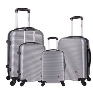InUSA Royal Lightweight Hardside Spinner 4-Piece Luggage Set (20-in/24-in/28-in/32-in) - Silver