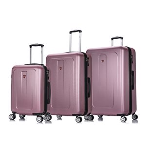 Dukap Crypto Lightweight Hardside 3-Piece set (20-in/28-in/32-in) - Rose Gold