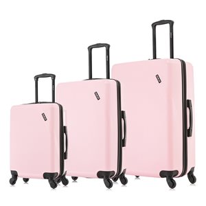 Dukap Discovery Lightweight Hardside Spinner 3-Piece Luggage Set (20-in/24-in/28-in) - Pink