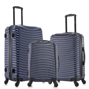 Dukap Adly Lightweight Hardside Spinner 3-Piece Luggage Set (20-in/24-in/28-in) - Blue