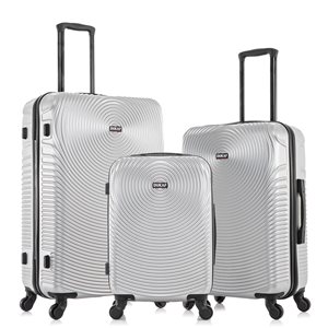 Dukap Inception Hardside Spinner 3-Piece Luggage Set (20-in/24-in/28-in) - Silver