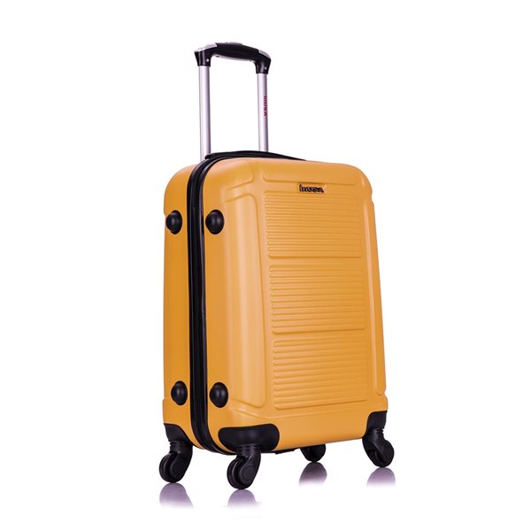 InUSA Pilot Lightweight Hardside Spinner Suitcase 20-in Mustard ...