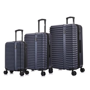 InUSA Hardside Spinner 3-Piece Luggage Set (20-in/24-in/28-in) - Navy Blue