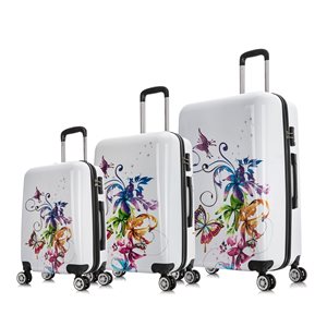 InUSA Prints Lightweight Hardside Spinner 3-Piece Luggage Set (20-in/24-in/28-in) - Fusion Pattern