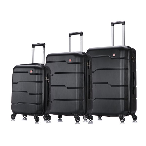 Dukap Rodez Lightweight Hardside 3-Piece set (20-in/24-in/28-in) - Black