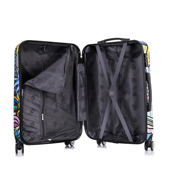 InUSA Prints Lightweight Hardside Spinner Suitcase 28-in - Las Vegas Design