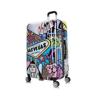 InUSA Prints Lightweight Hardside Spinner Suitcase 28-in - Las Vegas Design